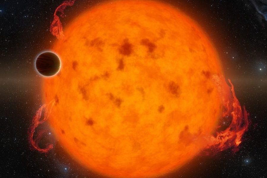 Artist's illustration of a young star with a transiting planet (NASA/JPL-Caltech)